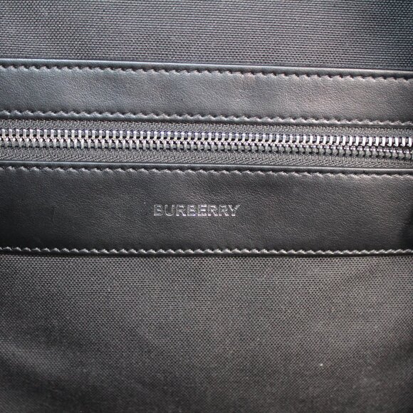 NEW Burberry Rocco Leather and Nylon Zip Around Backpack Black - Picture 9 of 12